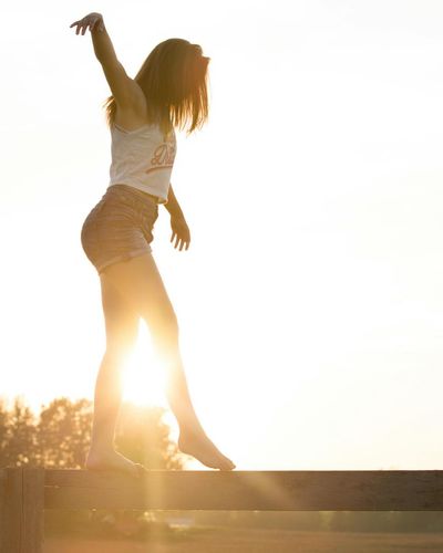 Person starting their morning with gentle movement outdoors